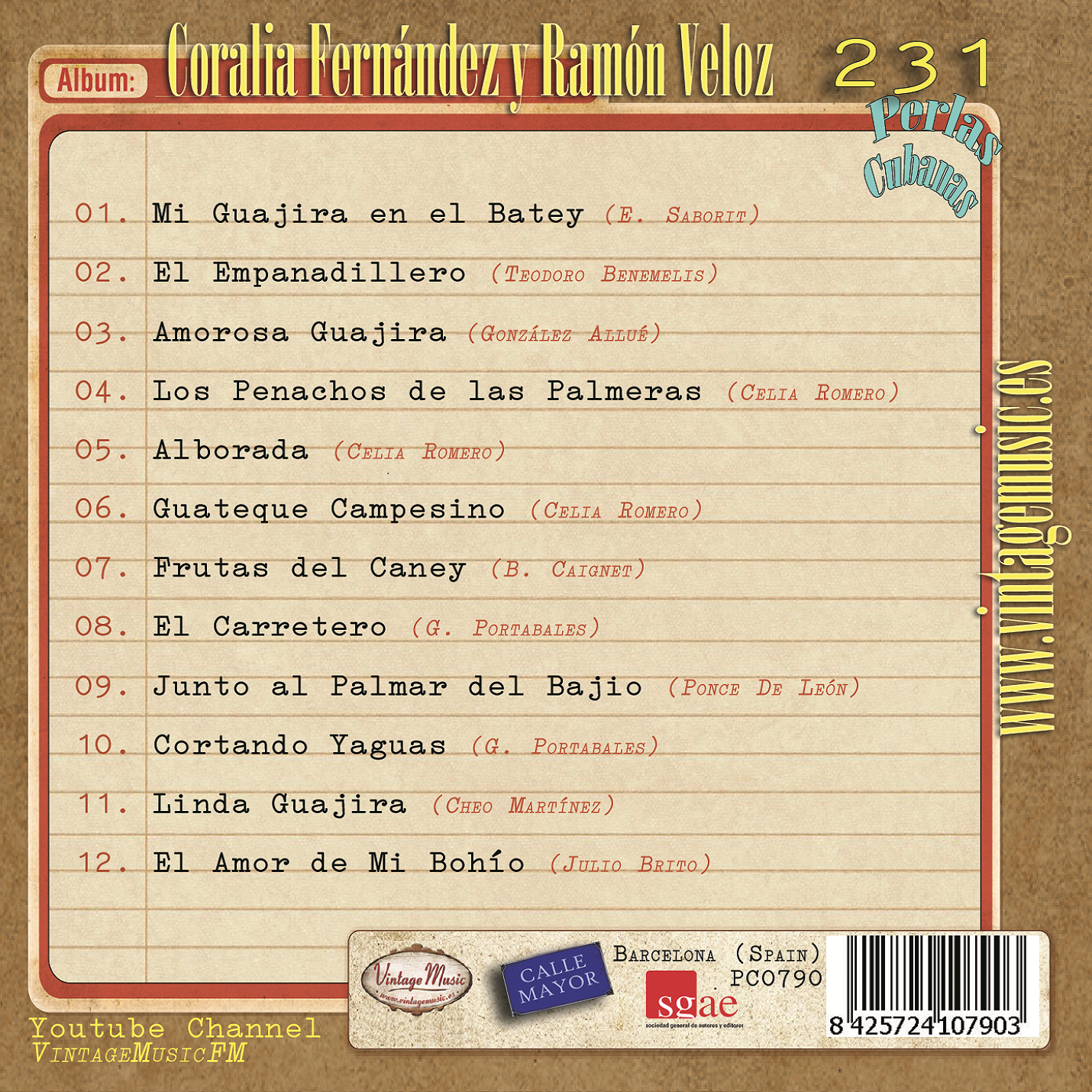 Ramón Veloz (Colección Perlas Cubanas - #231)