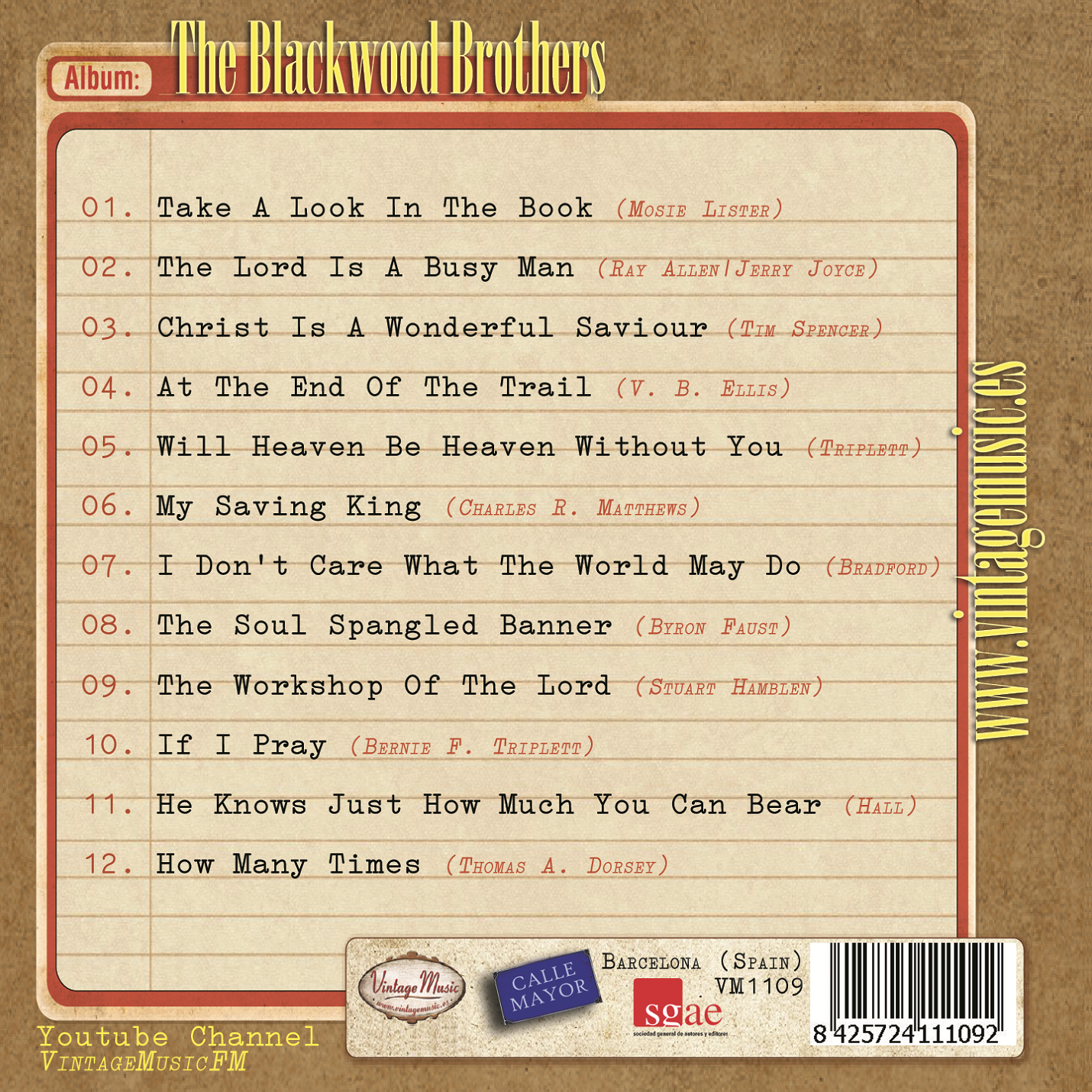 The Blackwood Brothers (Colección Vintage Music)