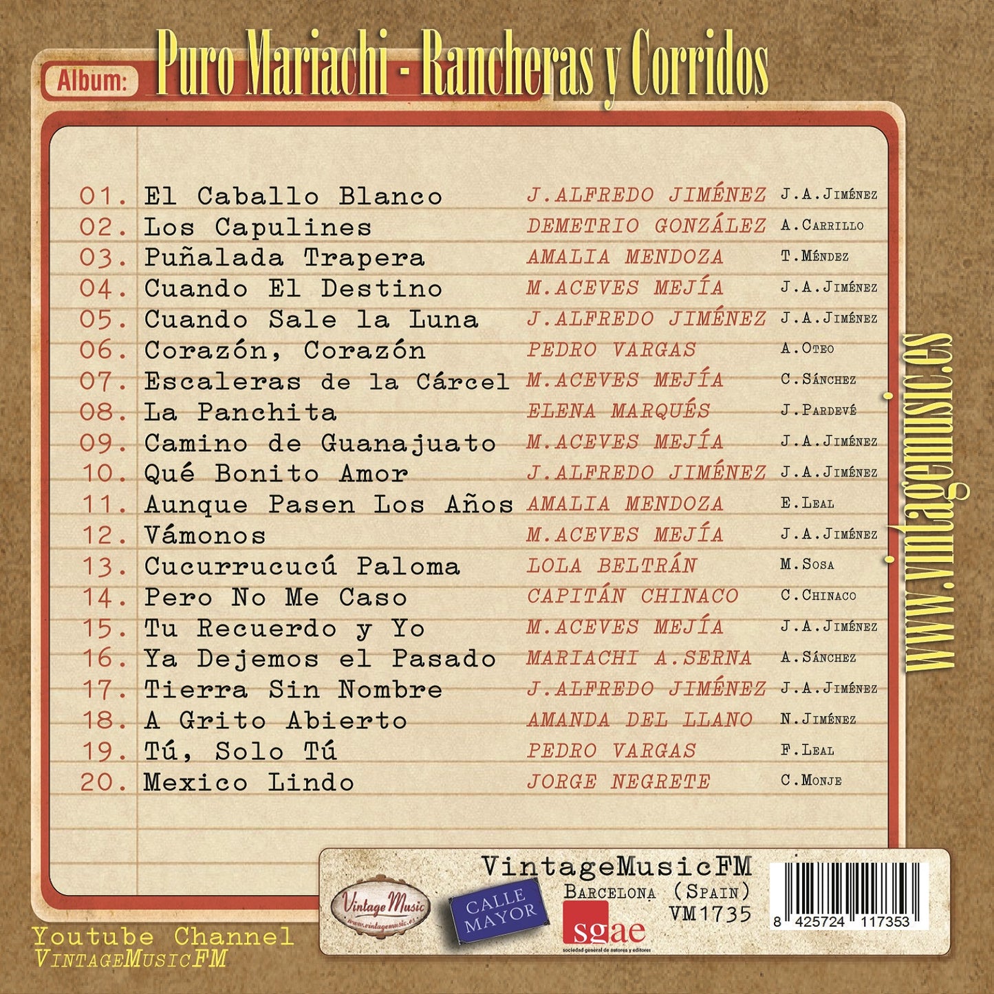 Puro Mariachi - Rancheras y Corridos (Colección México)