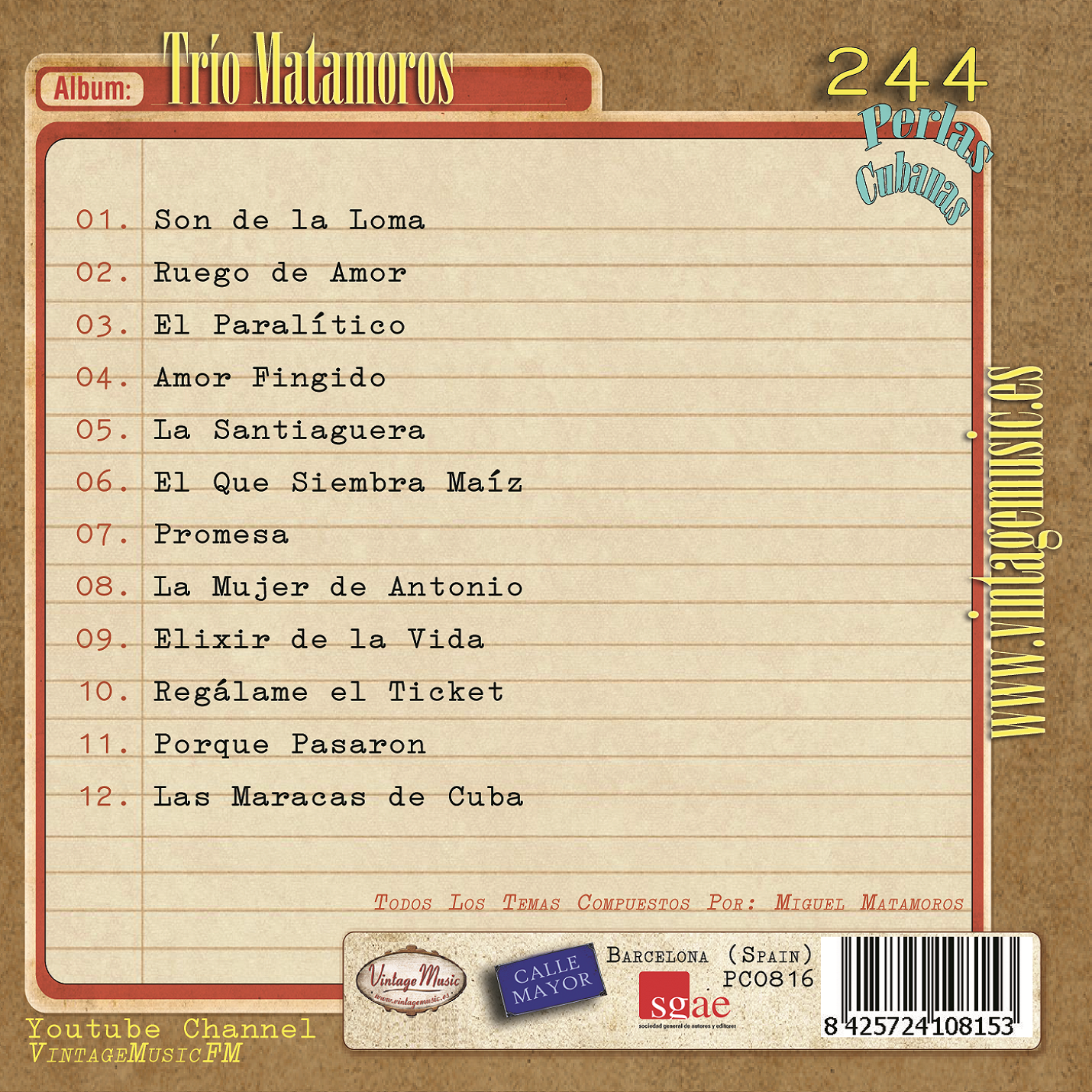 Trío Matamoros (Colección Perlas Cubanas - #244)